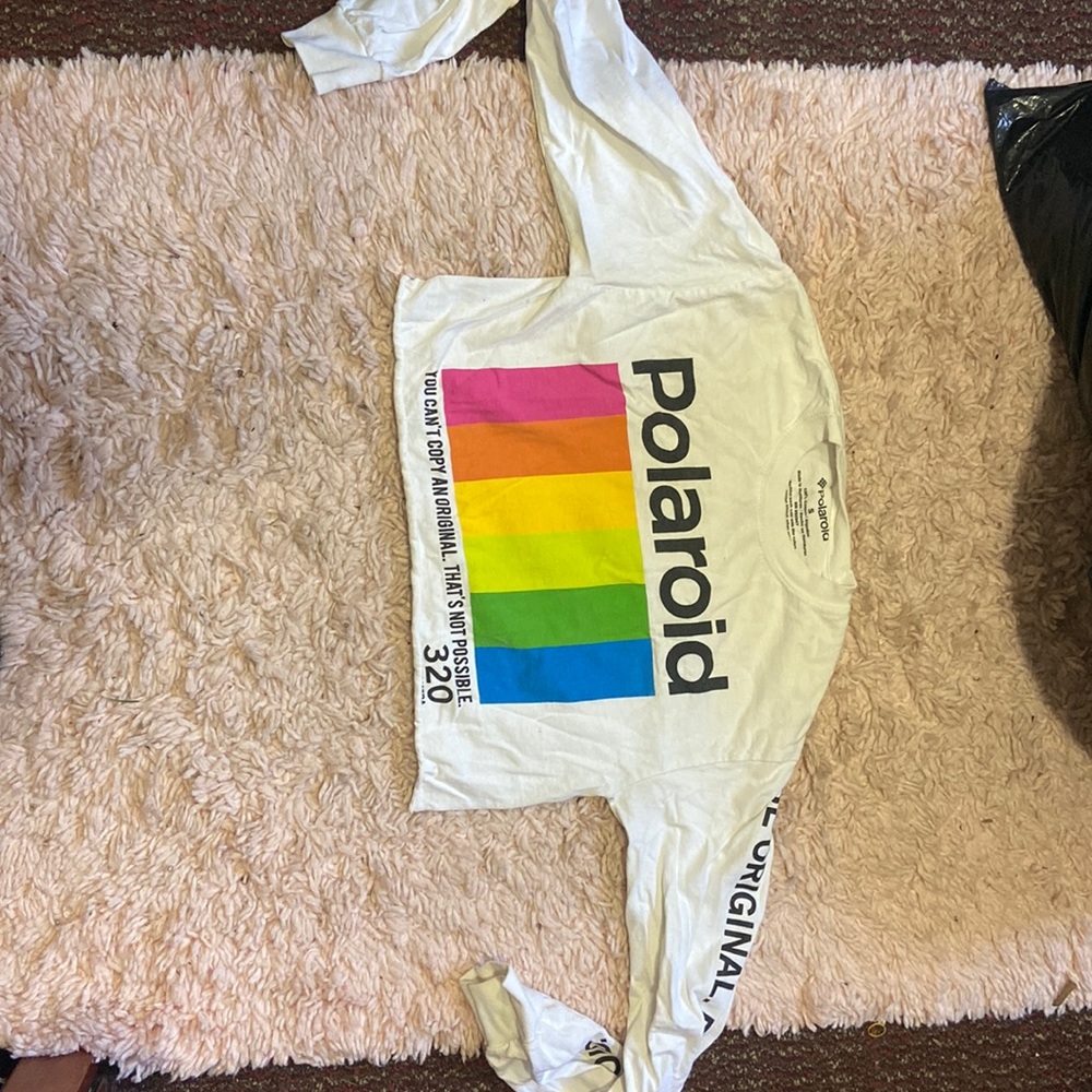 Polaroid long sleeve crop top